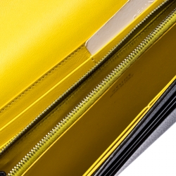 Pre Owned Celine Black Leather Large Multifunction Flap Wallet