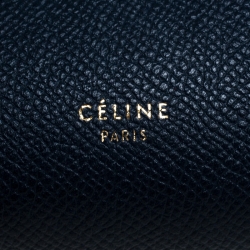Pre Owned Celine Navy Blue Leather Belt Bag 