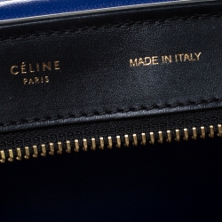 Pre Owned Celine Tricolor Leather and Suede Medium Trapeze Bag
