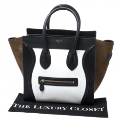 Pre Owned حقيبة يد سيلين لاغيدج متوسطة جلد و سويدي ثلاثي اللون