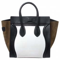 Pre Owned حقيبة يد سيلين لاغيدج متوسطة جلد و سويدي ثلاثي اللون