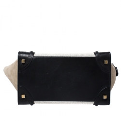 Pre Owned حقيبة يد سيلين ميني لاغيدج كانفاس و سويدي و جلد ثلاثي اللون