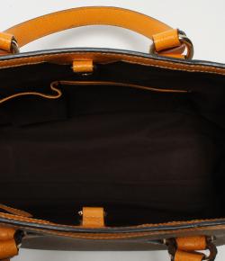 Pre Owned Celine Gray/Yellow Canvas Carriage Tote Bag