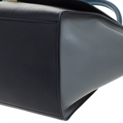 Pre Owned Celine Tri Color Leather Medium Trapeze Bag