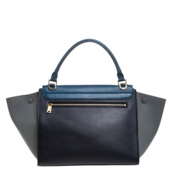 Pre Owned Celine Tri Color Leather Medium Trapeze Bag