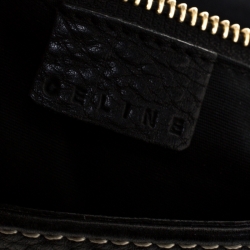 Pre Owned Celine Black Leather Buckle Shoulder Bag