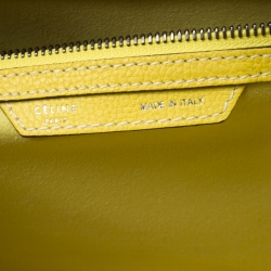 مملوكة مسبقًا Celine Yellow Leather Mini Luggage Tote