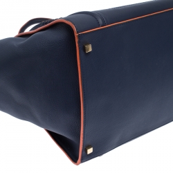 مملوكة مسبقًا Celine Navy Blue Leather Large Phantom Luggage Tote