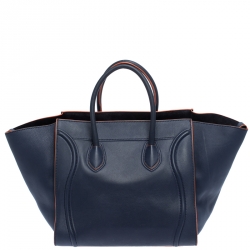 مملوكة مسبقًا Celine Navy Blue Leather Large Phantom Luggage Tote