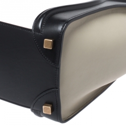 Pre Owned Celine Tri Color Leather Micro Luggage Tote