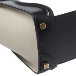 Pre Owned Celine Tri Color Leather Micro Luggage Tote