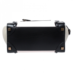 Pre Owned Celine Tri Color Leather Micro Luggage Tote