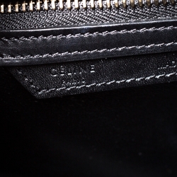 Pre Owned Celine Tri Color Leather Micro Luggage Tote