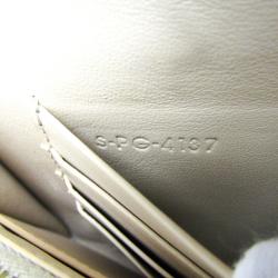 Pre Owned Celine Beige Leather Trotter Medium Bifold Wallet