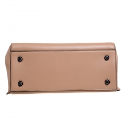 Pre Owned Celine Beige Leather Medium Edge Bag