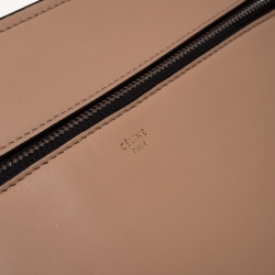 Pre Owned Celine Beige Leather Medium Edge Bag