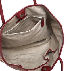 Pre Owned Celine Red Graphics Print Coated Canvas Medium Shopper Tote