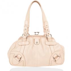 Pre Owned Celine Pink Leather Powder Clandestine Bag
