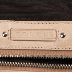 Pre Owned Celine Pink Leather Powder Clandestine Bag