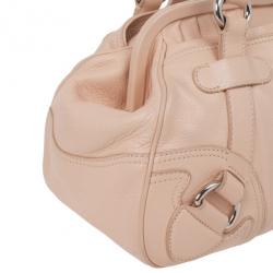 Pre Owned Celine Pink Leather Powder Clandestine Bag