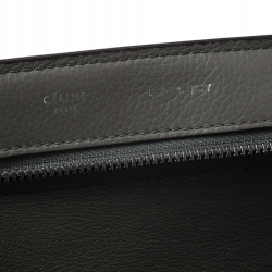 Pre Owned Celine Olive Green Leather and Suede Medium Trapeze Bag