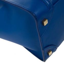 Pre Owned Celine Blue Mini Luggage Tote 