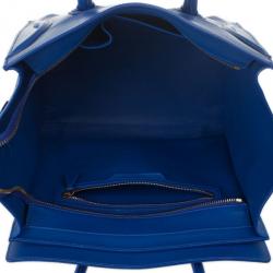Pre Owned Celine Blue Mini Luggage Tote 