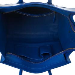 Pre Owned Celine Blue Mini Luggage Tote 