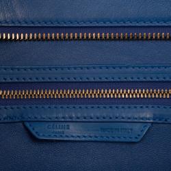 Pre Owned Celine Blue Mini Luggage Tote 