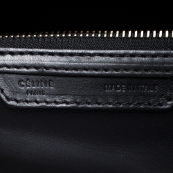 Pre Owned حقيبة سيلين لاغيدج جلد ثعبان و جلد متوسطة سوداء