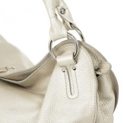 Pre Owned Celine Metallic Leather 'Bittersweet' Large Hobo Handbag