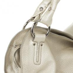 Pre Owned Celine Metallic Leather 'Bittersweet' Large Hobo Handbag