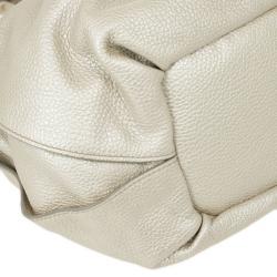 Pre Owned Celine Metallic Leather 'Bittersweet' Large Hobo Handbag