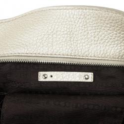 Pre Owned Celine Metallic Leather 'Bittersweet' Large Hobo Handbag