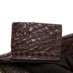 Pre Owned Celine Dark Brown Leather Mini Luggage Tote