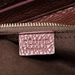 Pre Owned Celine Dark Brown Leather Mini Luggage Tote