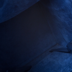 Pre Owned Celine Blue Leather Medium Phantom Luggage Tote