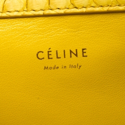 Pre Owned Celine Yellow Python Medium Phantom Luggage Tote