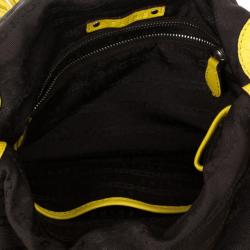 Pre Owned Celine Small Yellow Leather Flap Bag