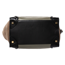 Pre Owned حقيبة لاغيدج سيلين ميني سويدي وجلد ثلاثية اللون