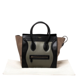 Pre Owned حقيبة لاغيدج سيلين ميني سويدي وجلد ثلاثية اللون