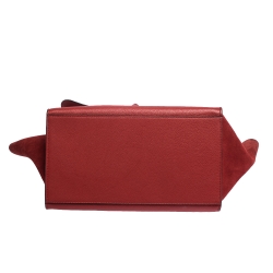 Pre Owned Celine Red Leather and Suede Medium Trapeze Bag