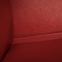 Pre Owned Celine Red Leather and Suede Medium Trapeze Bag