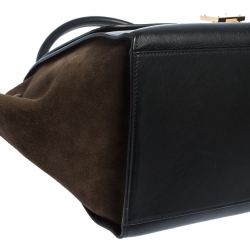 Pre Owned Celine Tricolor  Python/Suede and Leather Medium Trapeze Bag