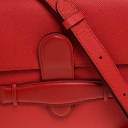 Celine Orange Leather Symmetrical Shoulder Bag 