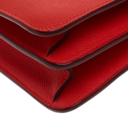 Pre Owned Celine Orange Leather Symmetrical Shoulder Bag