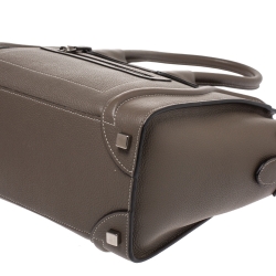 Pre Owned حقيبة يد سيلين مايكرو لاغدغ جلد بنيه