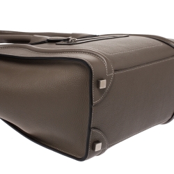 Pre Owned حقيبة يد سيلين مايكرو لاغدغ جلد بنيه