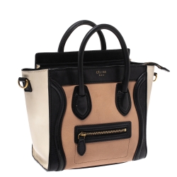 Pre Owned حقيبة يد سيلين لاغدغ نانو جلد ثلاثية اللون