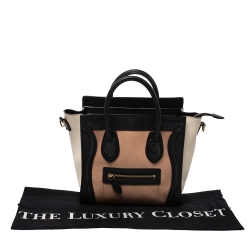 Pre Owned حقيبة يد سيلين لاغدغ نانو جلد ثلاثية اللون